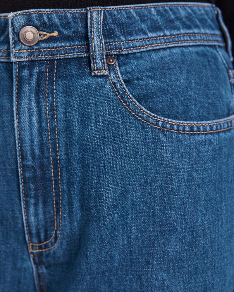 Yumi Wide Leg Jean in MID BLUE