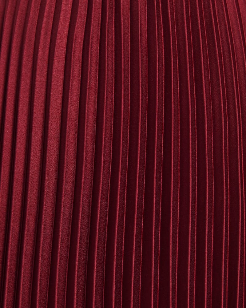 Vicky Mixed Media Dress in BERRY