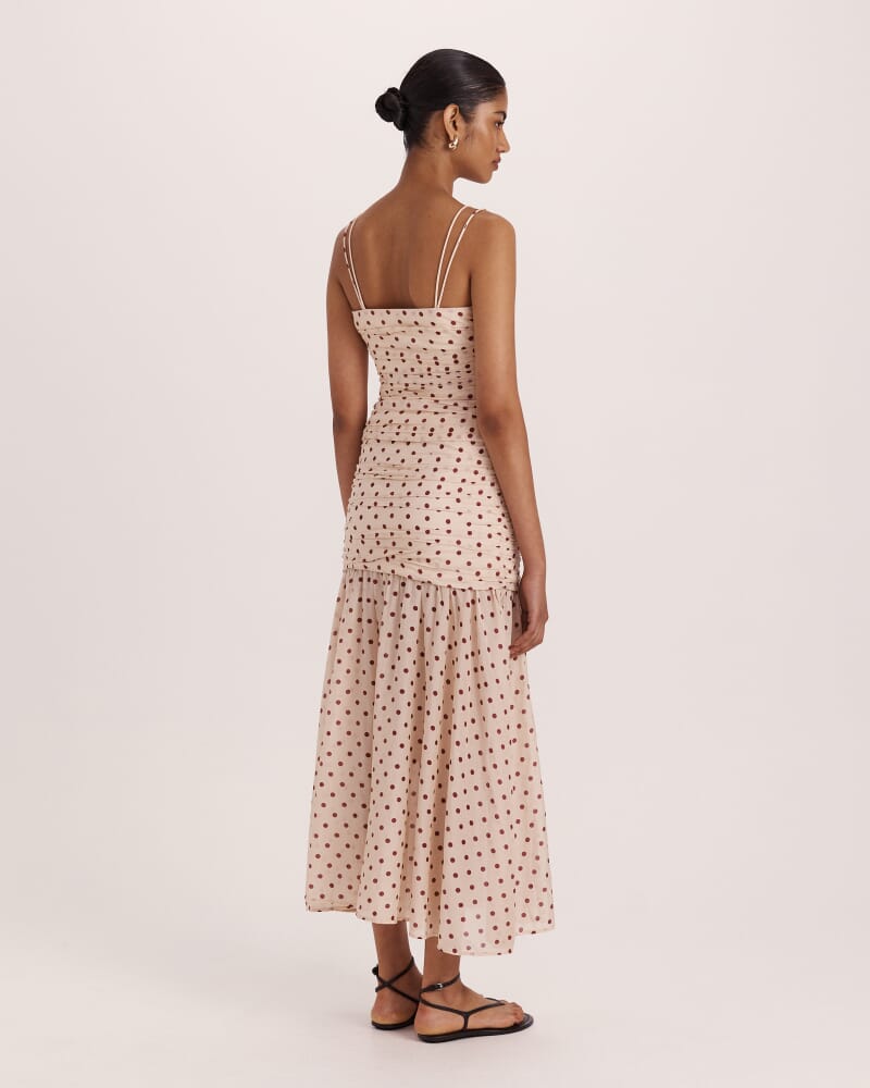 Tilda Silk Cotton Midi Skirt in MULTI