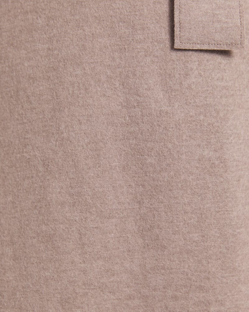 Karla Wool Longline Trench Coat in MINK