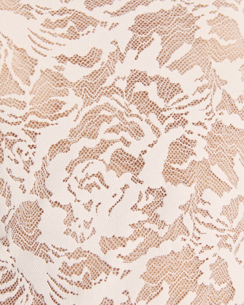 Stella Lace Long Sleeve Top in MILK