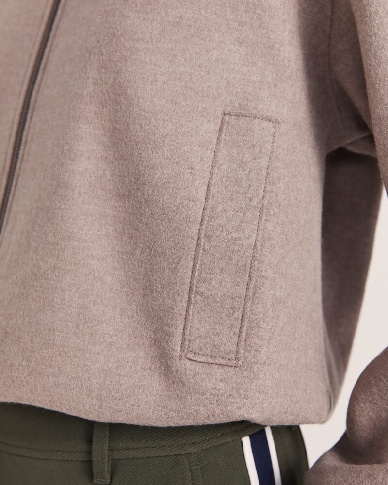 Karla Wool Bomber Jacket in MINK