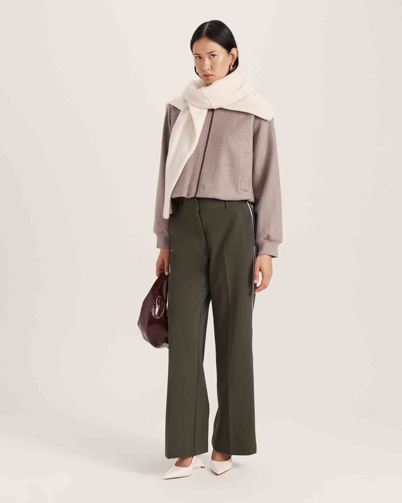 Karla Wool Bomber Jacket in MINK