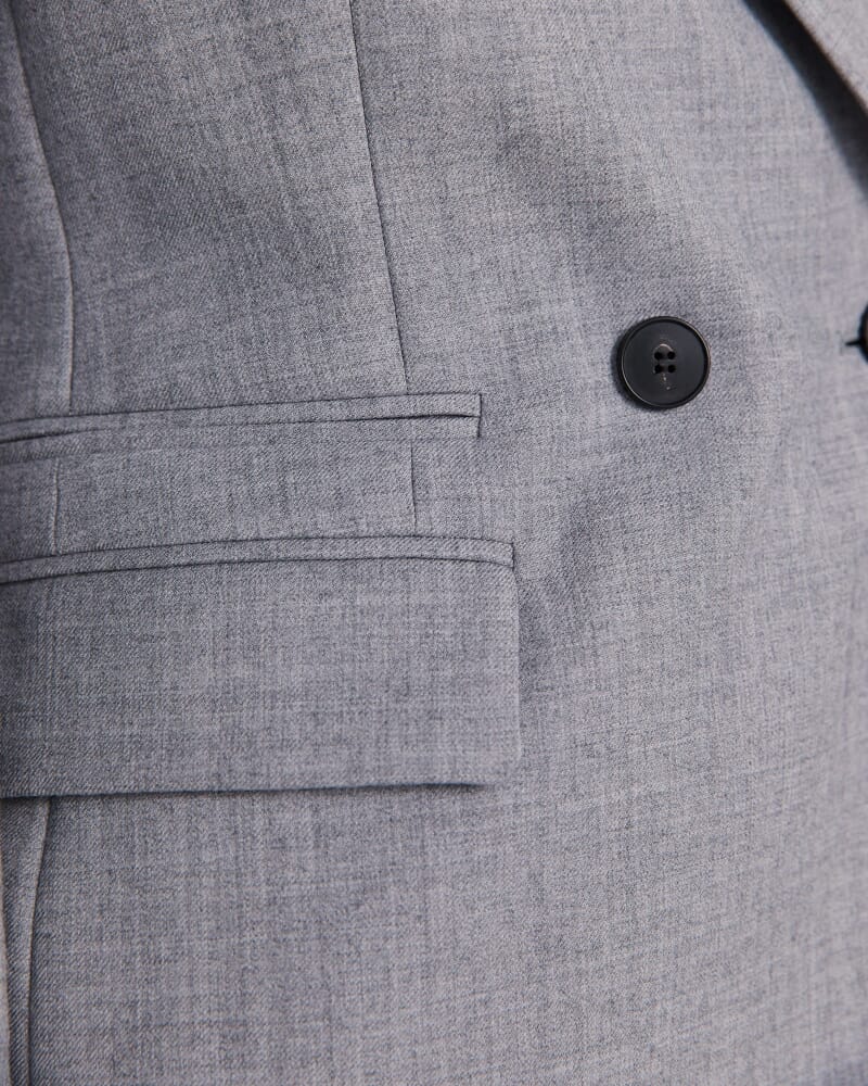 Jaimee Double Breasted Blazer in GREY MELANGE