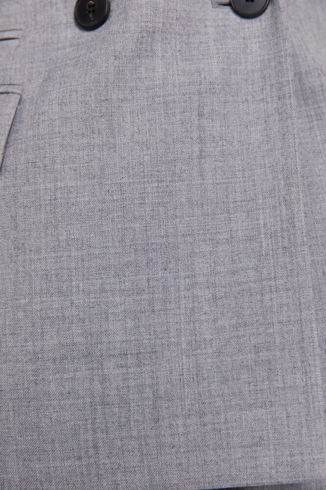 Jaimee Double Breasted Blazer in GREY MELANGE