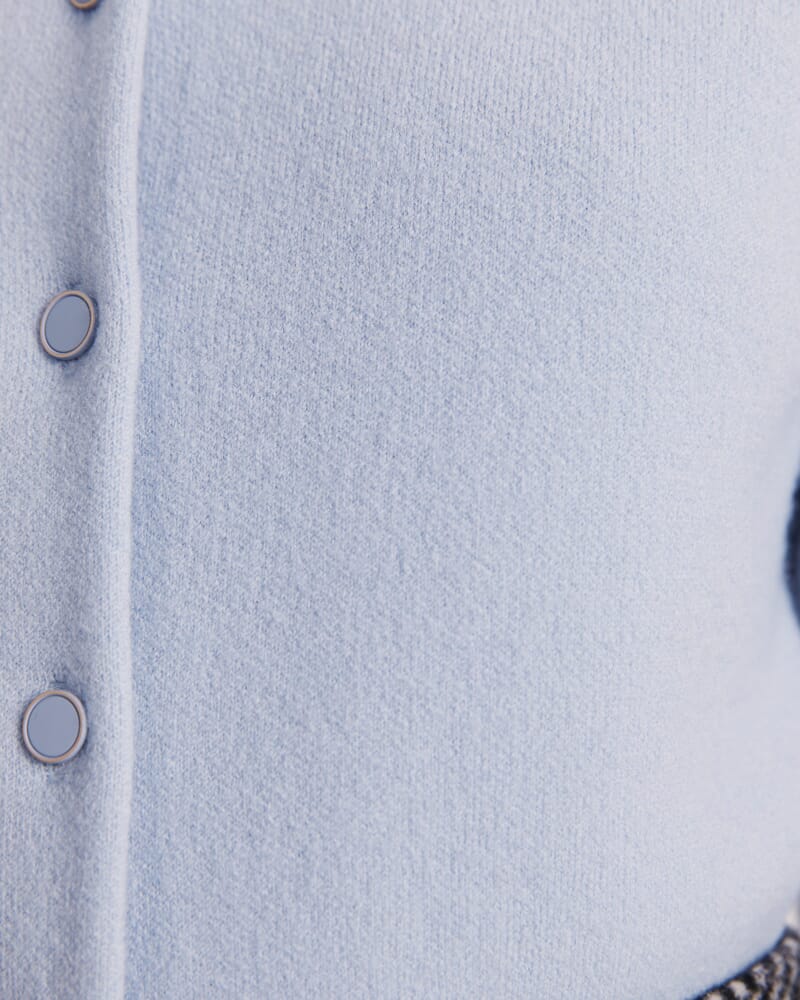 Boiled Wool Batwing Cardi in PERIWINKLE