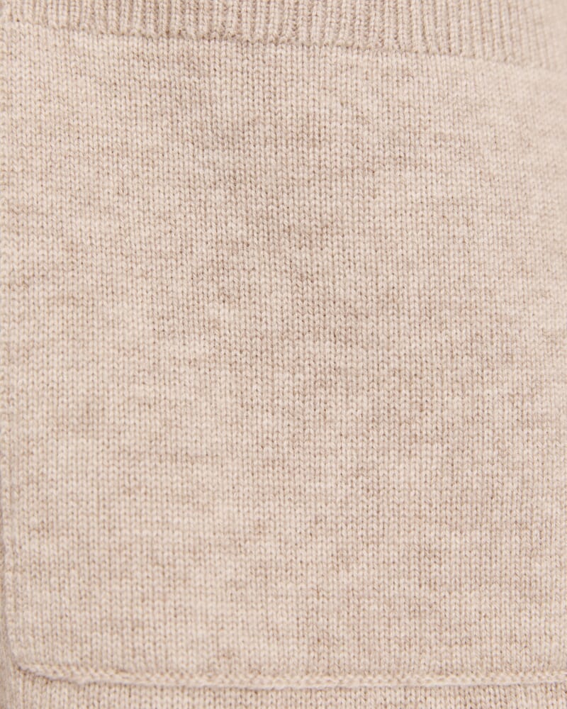 Nara Oversized Cashmere Blend Cardi in BISCUIT MELANGE