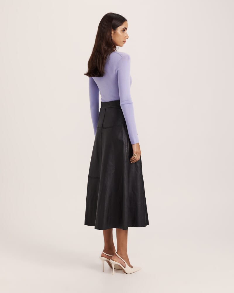 Clare Wool Scoop Neck in PERIWINKLE