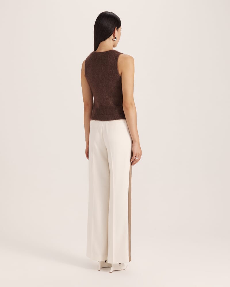 Maisy Mohair Knit Tank in CHOCOLATE