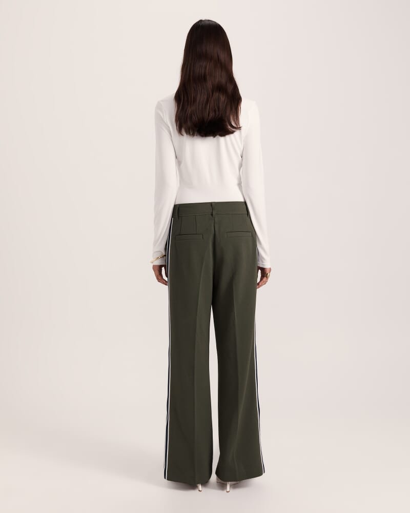 Anais Stripe Pant in KHAKI