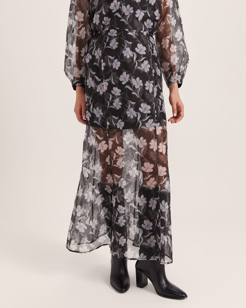 Primrose Silk Organza Skirt in MULTI