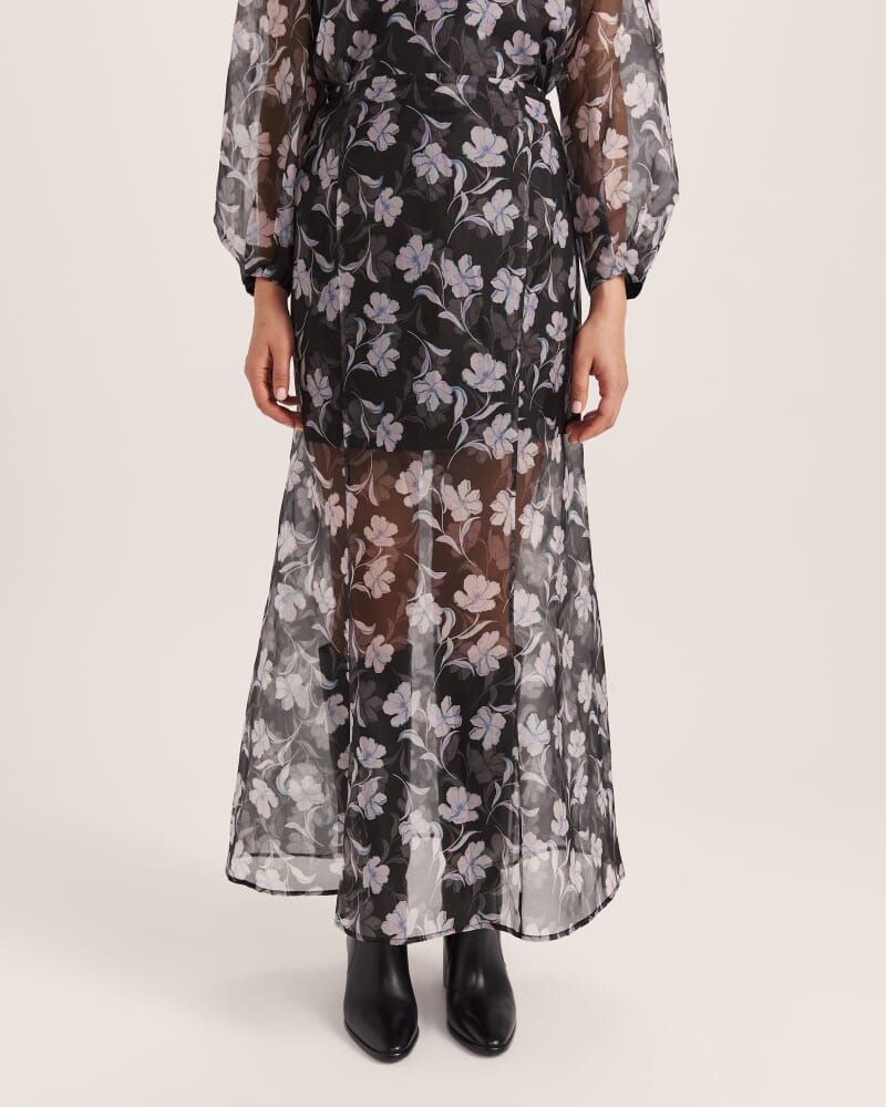 Primrose Silk Organza Skirt in MULTI