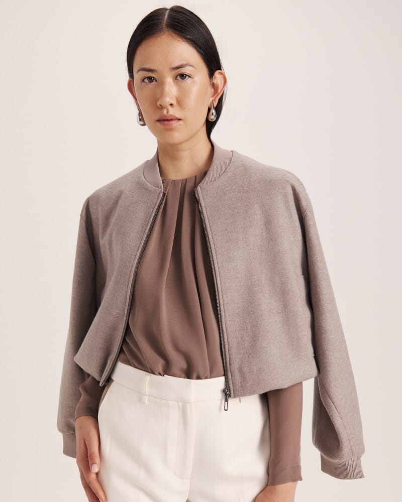 Willa Long Sleeve Tuck Detail Top in CHOCOLATE