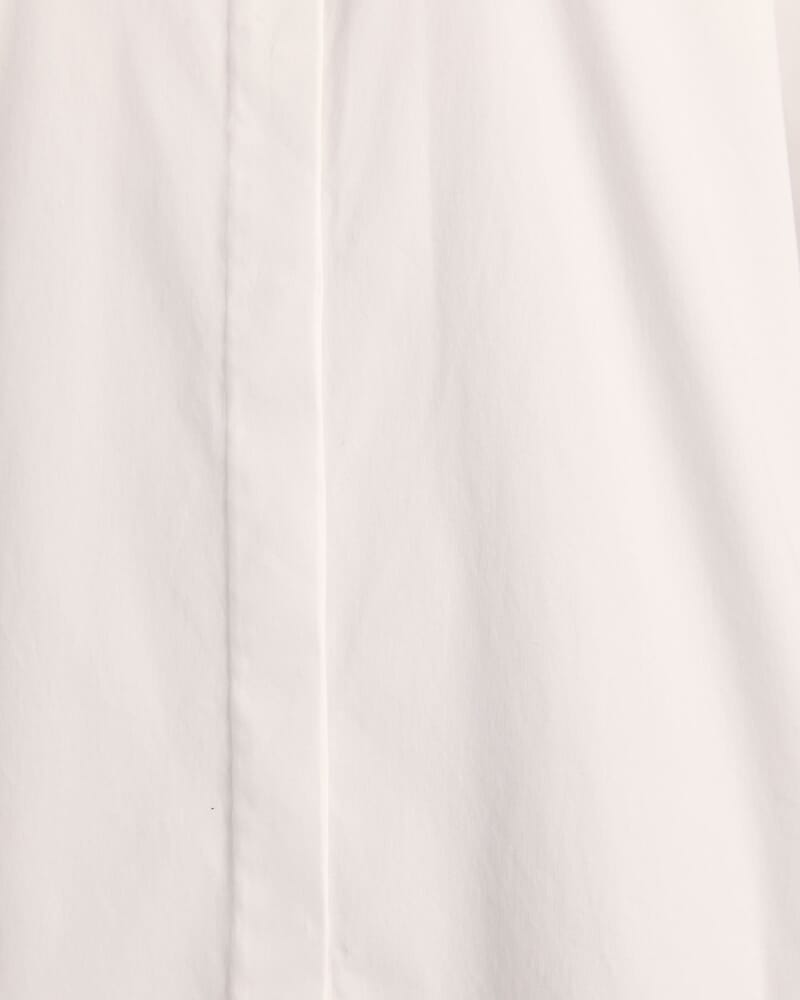 Gina Button Long Sleeve Shirt in WHITE