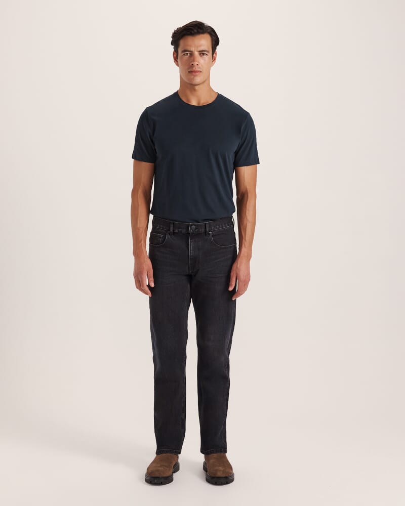 Cooper Straight Leg Jean in WASHED BLACK