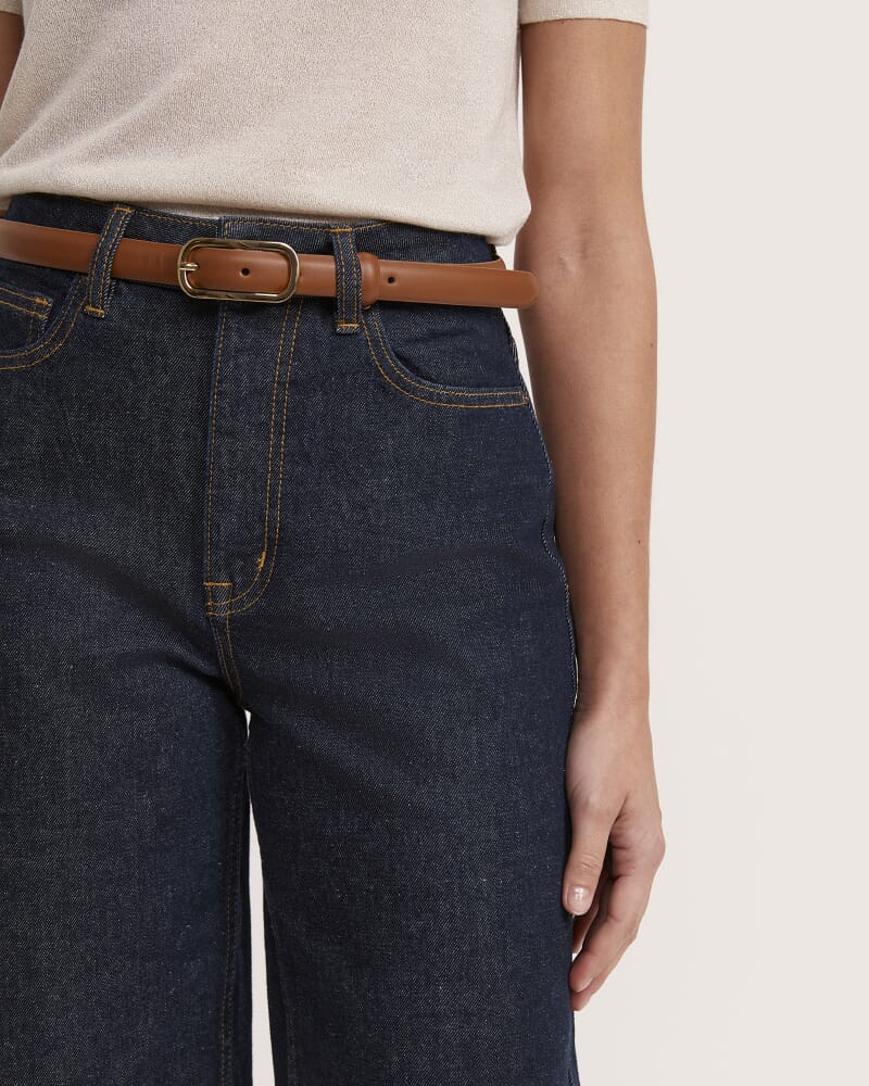 Ava Denim Long Short in BLUE/BLACK WASH