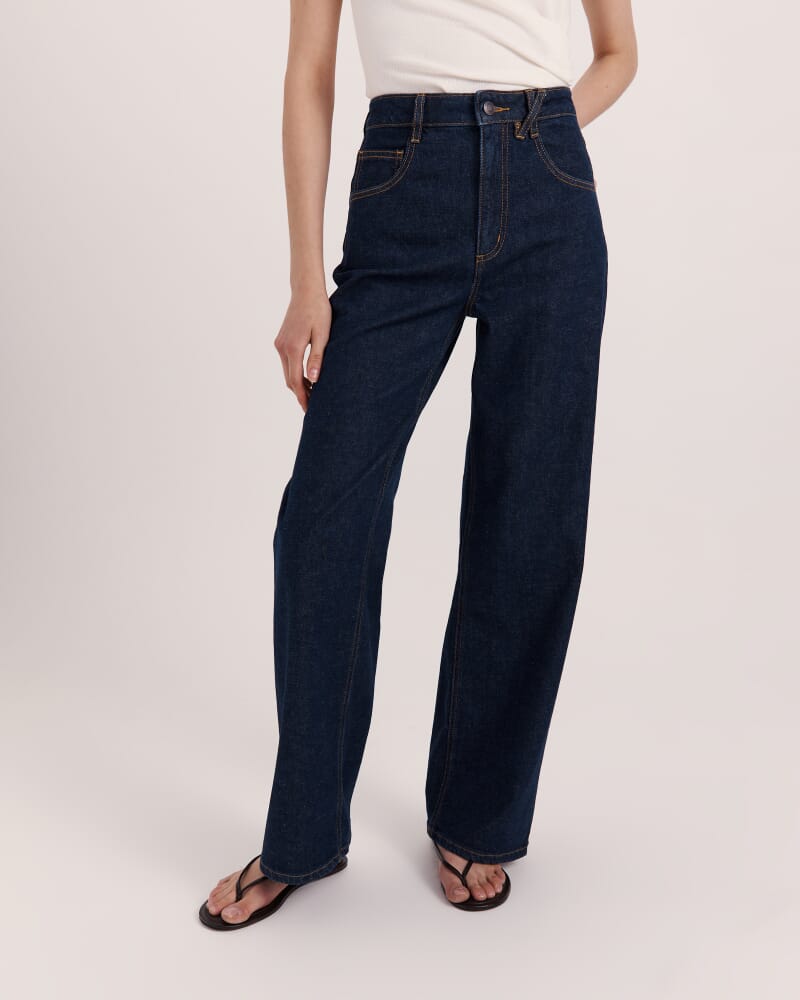 Ava Wide Leg Jean in BLUE/BLACK WASH