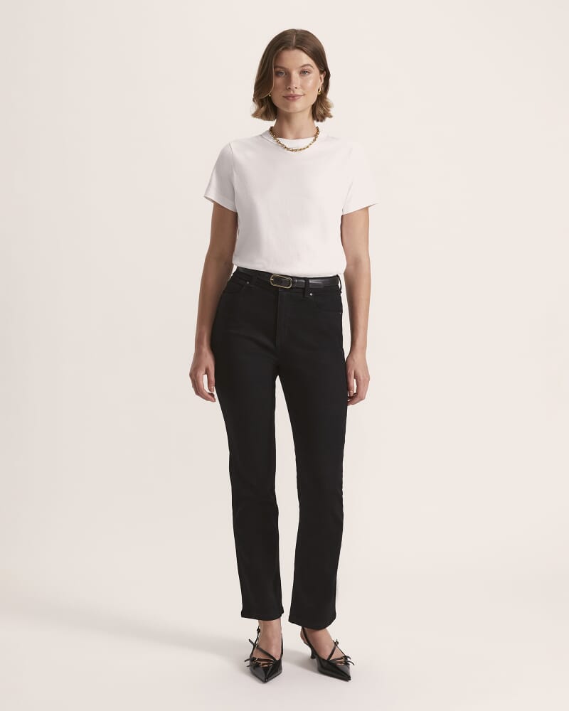Anna Straight Leg Jean in BLACK