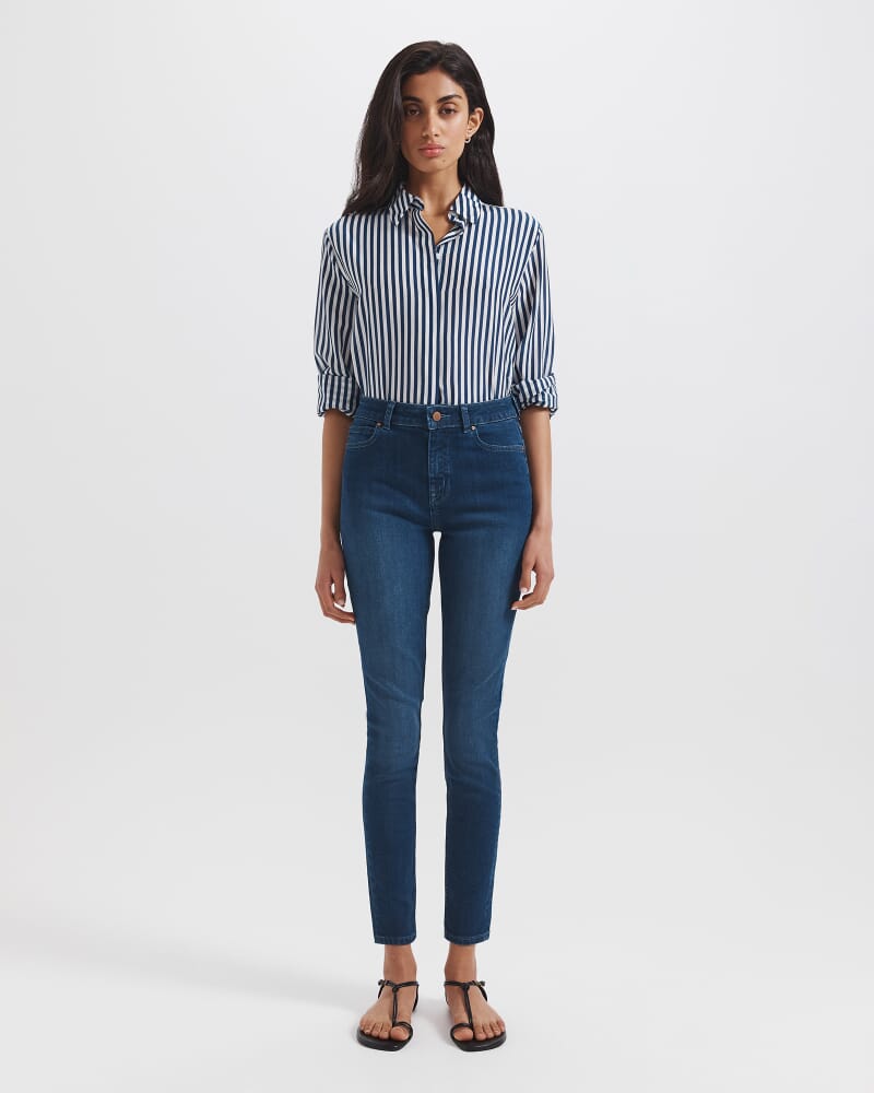 Anna High Rise Jean in INDIGO