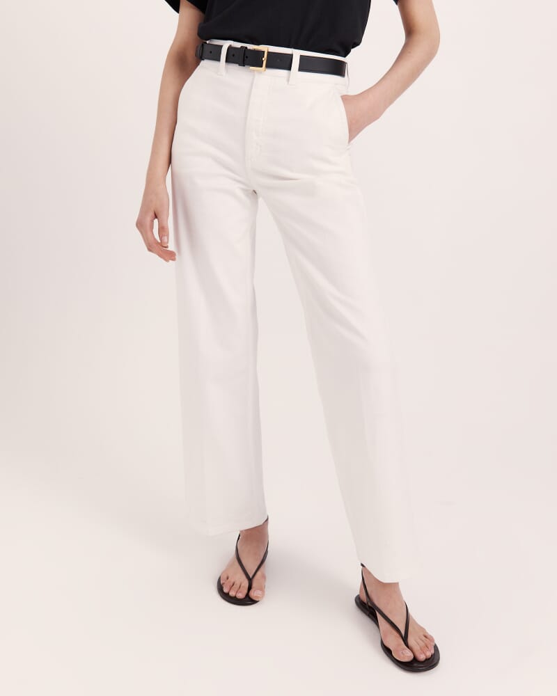 Ava Wide Leg Jean in WHITE