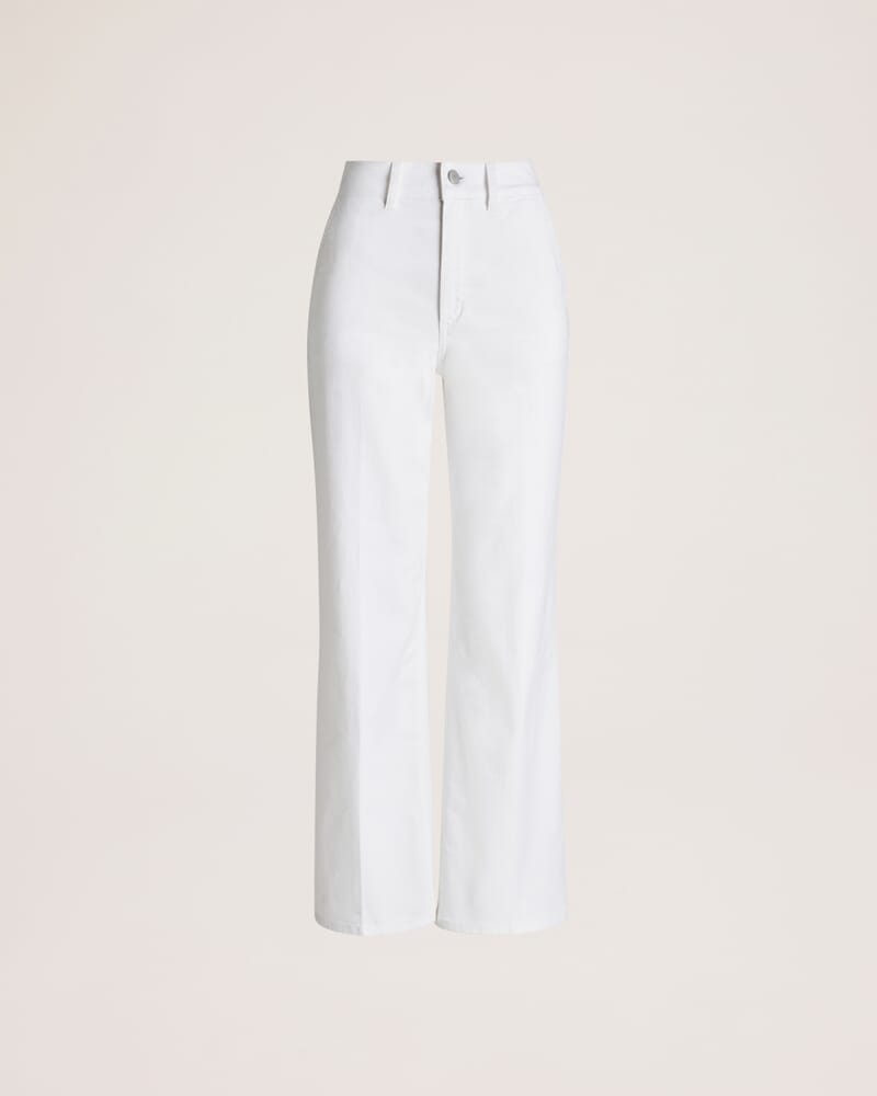 Ava Wide Leg Jean in WHITE