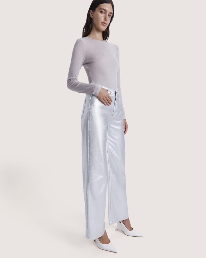 Petra Wide Leg Jean in SILVER