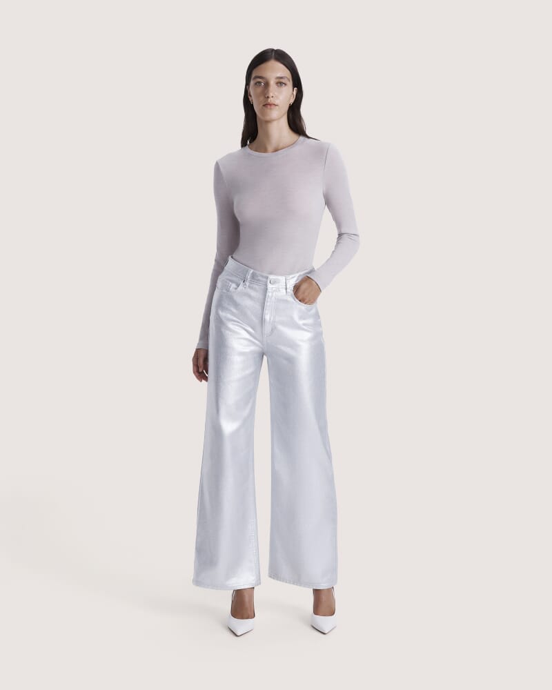Petra Wide Leg Jean in SILVER