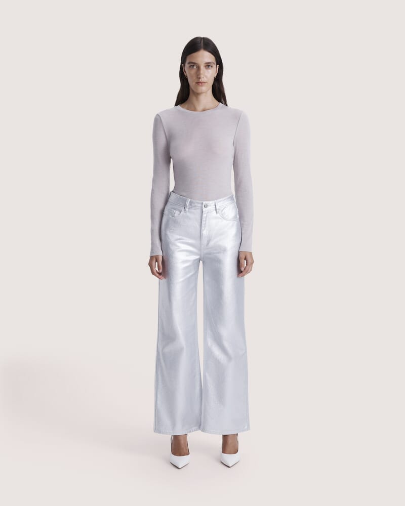 Petra Wide Leg Jean in SILVER