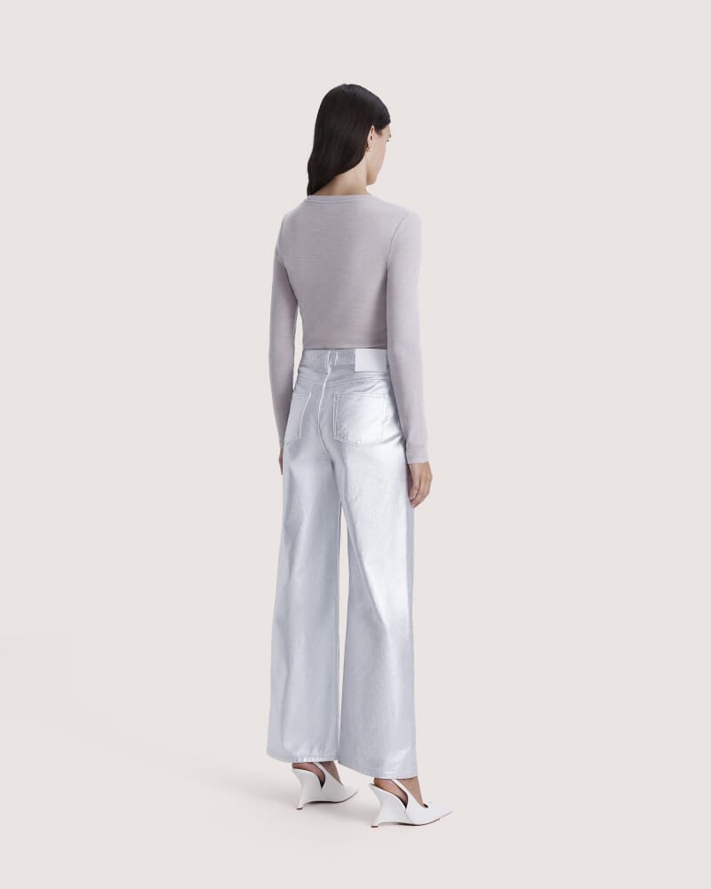 Petra Wide Leg Jean in SILVER