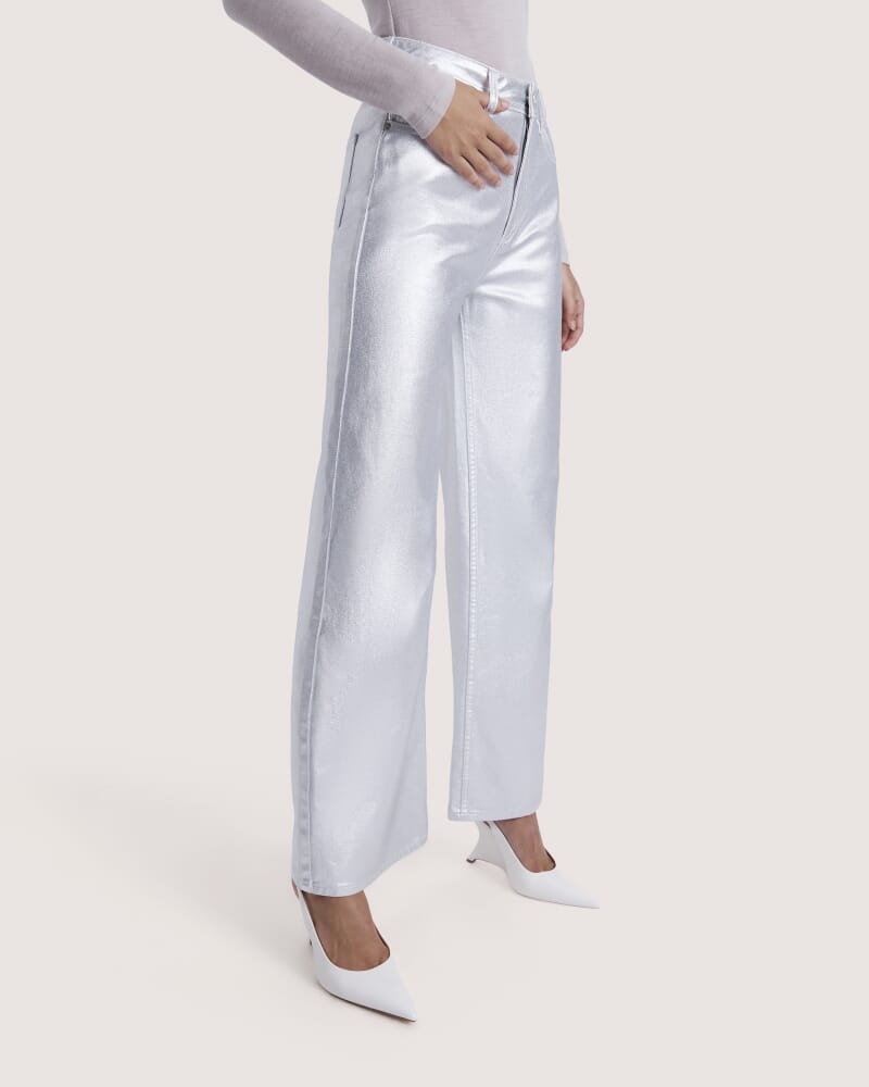 Petra Wide Leg Jean in SILVER