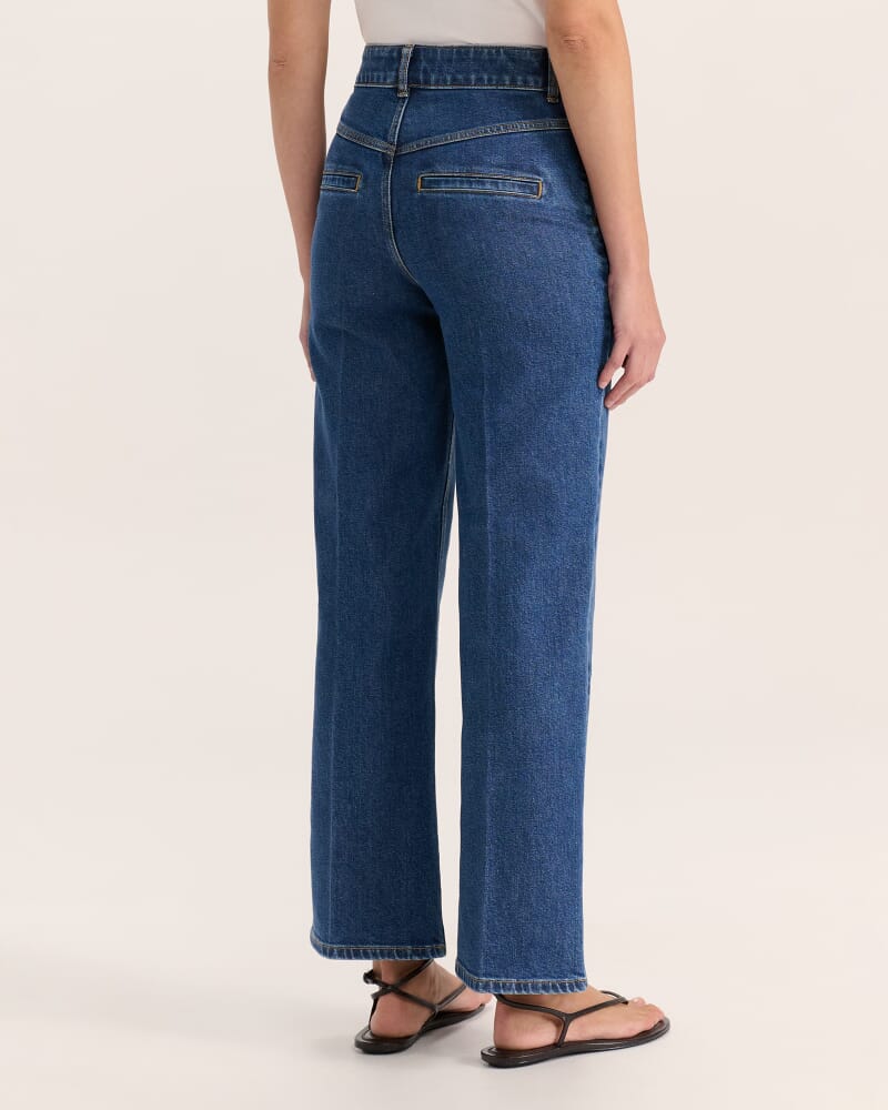 Ava Wide Leg Jean in MID BLUE