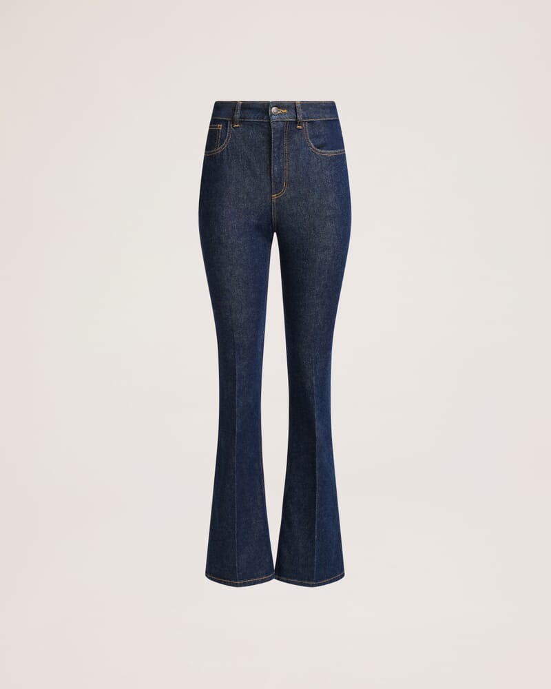 Ava Bootleg Jean in BLUE/BLACK WASH