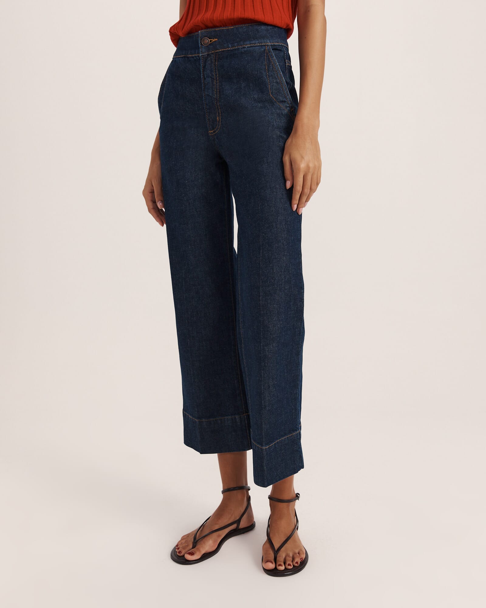 Ava Cropped Wide Leg Jean