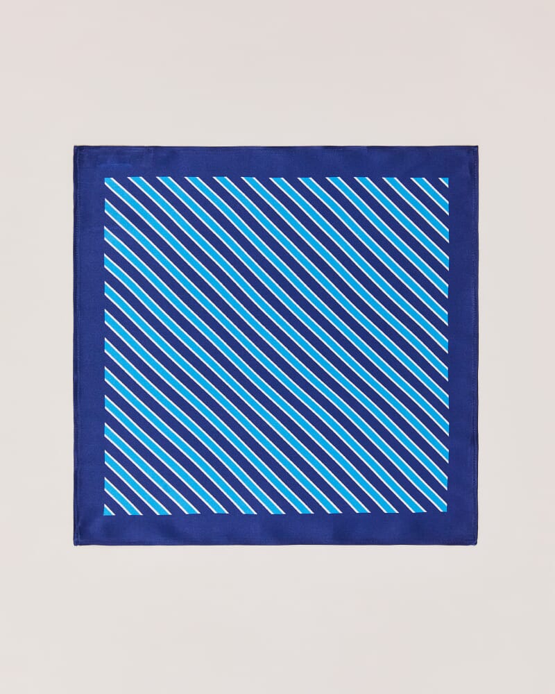 Dali Silk Pocket Square in COOL BLUE