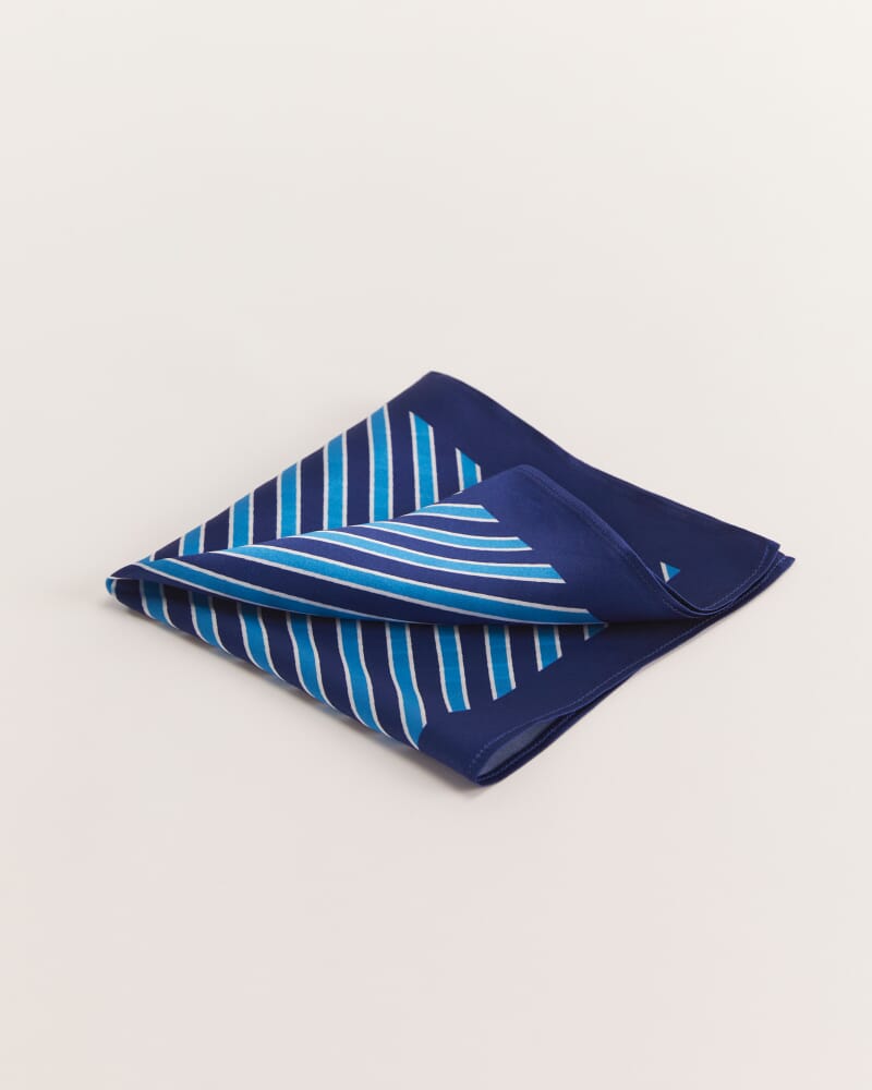 Dali Silk Pocket Square in COOL BLUE