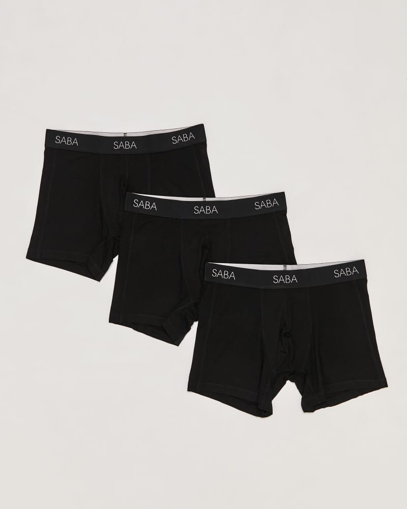 3 Pack Black Trunks in BLACK