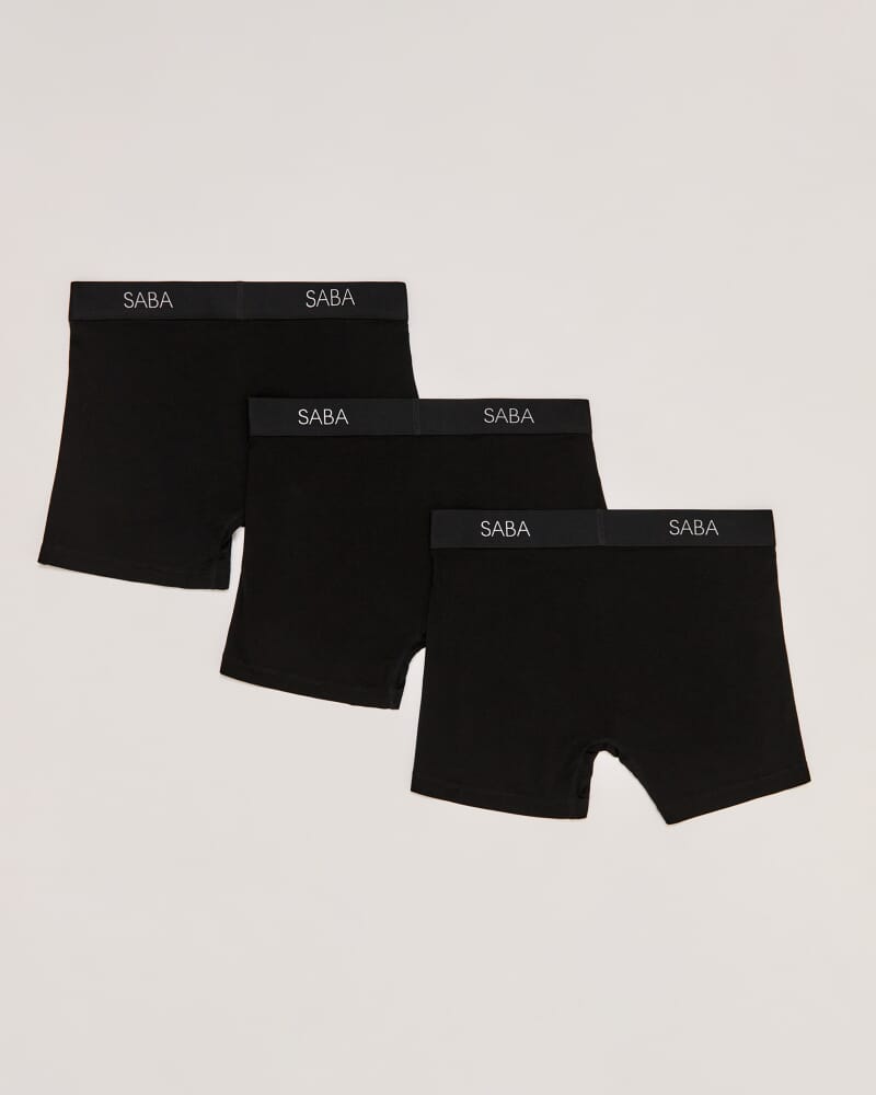 3 Pack Black Trunks in BLACK