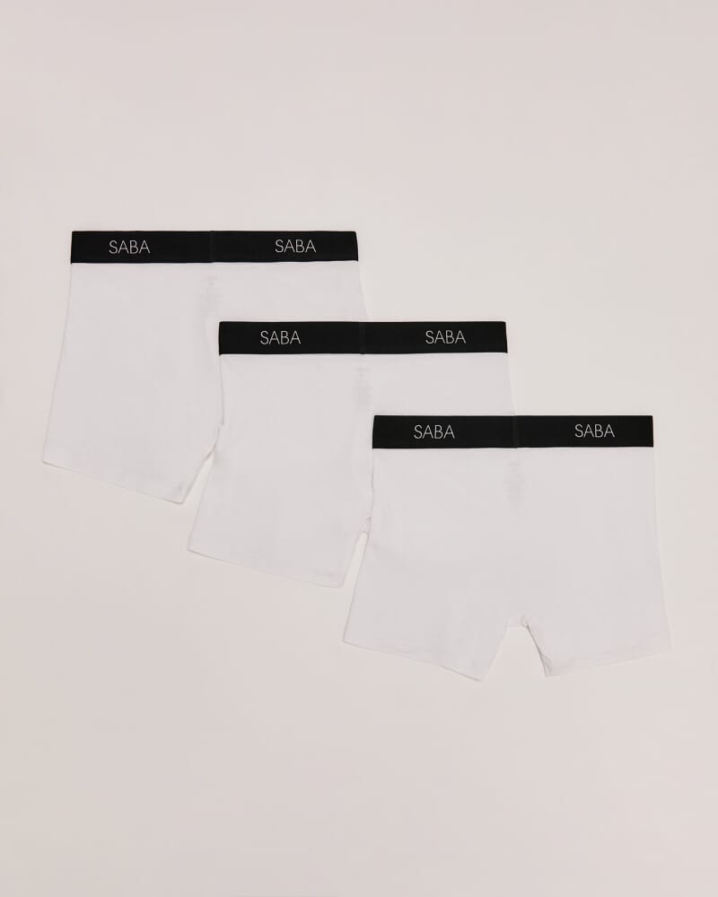 3 Pack White Trunks in WHITE