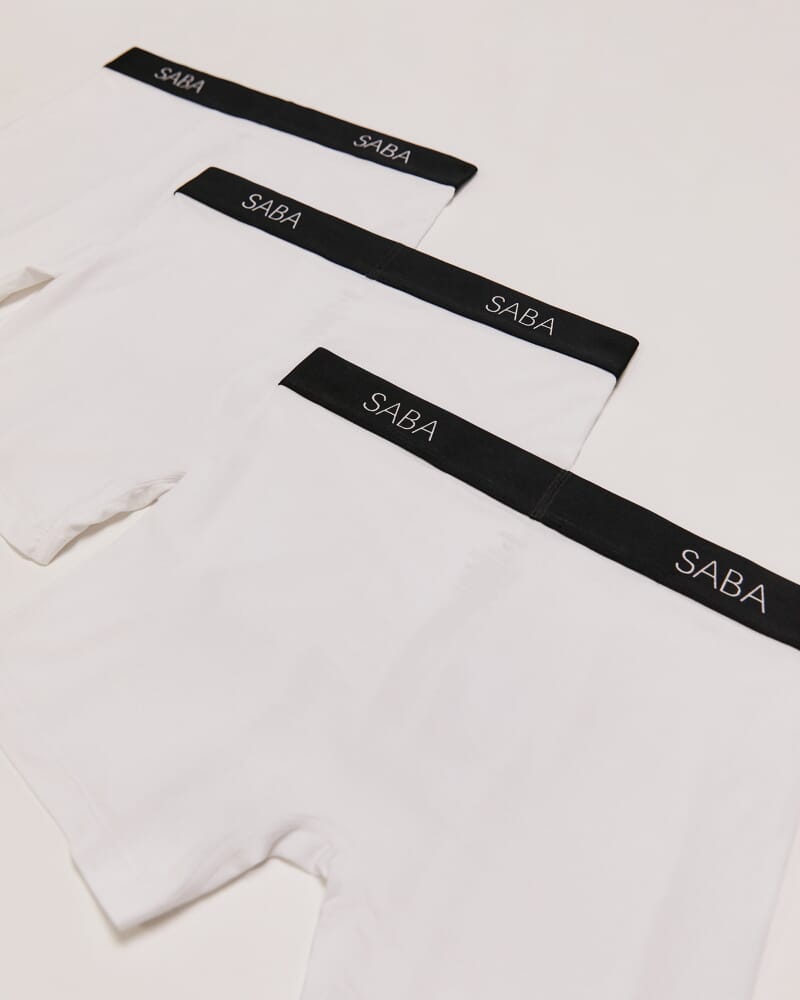 3 Pack White Trunks in WHITE