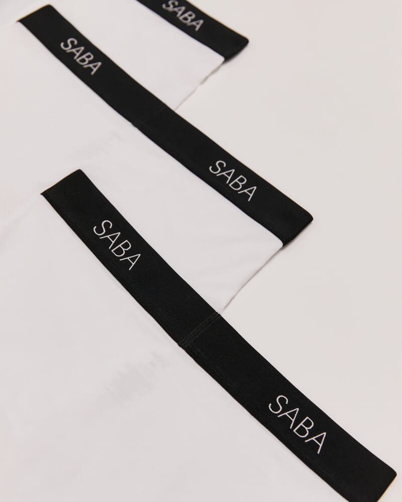 3 Pack White Trunks in WHITE