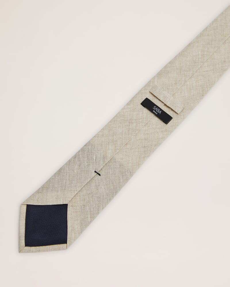 Yarn Dyed Linen Tie in OATMEAL