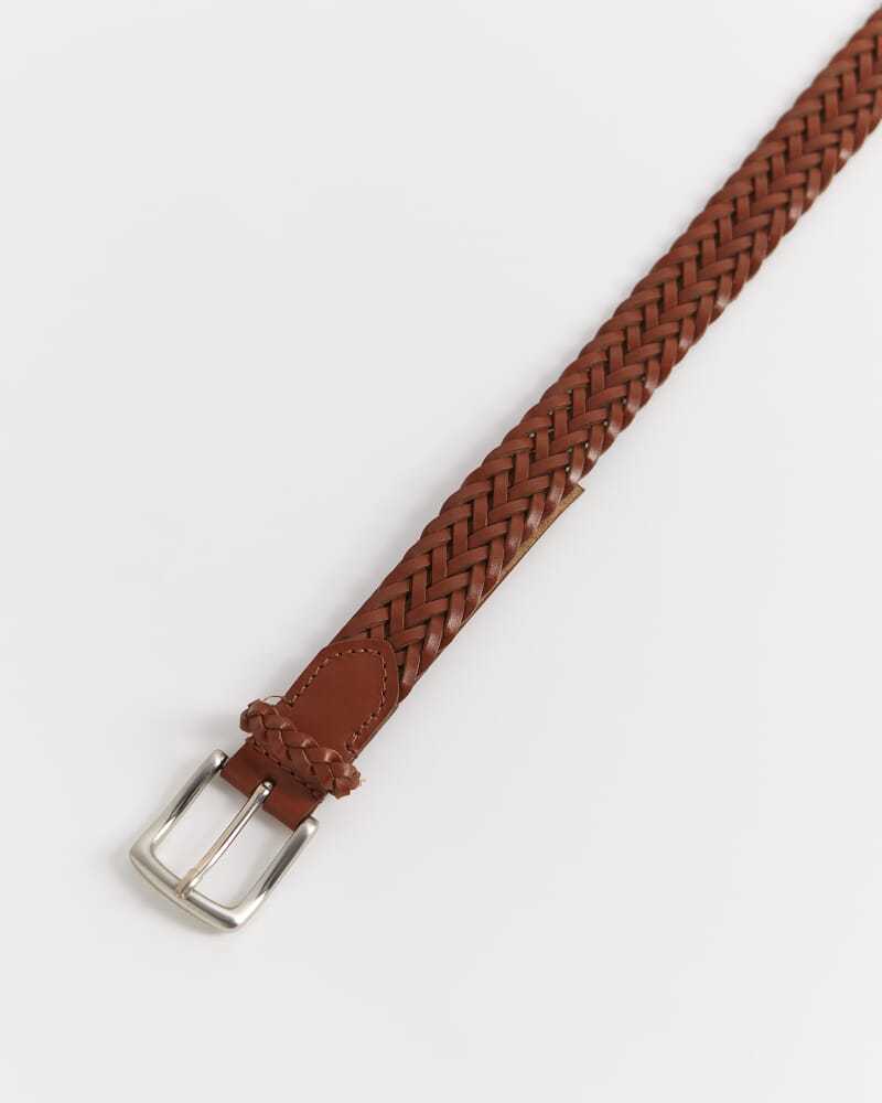 Bonded Leather Belt in BROWN