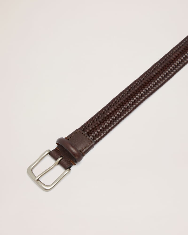 Bonded Leather Belt in CHOCOLATE