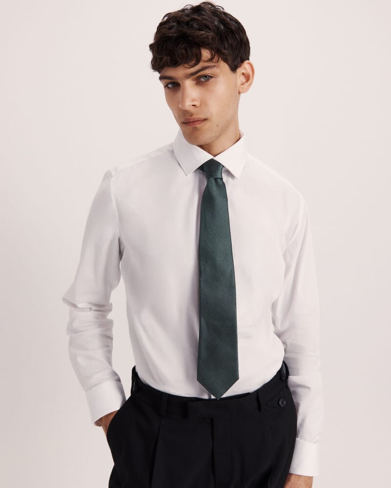 Two Tone Silk Tie in GREEN