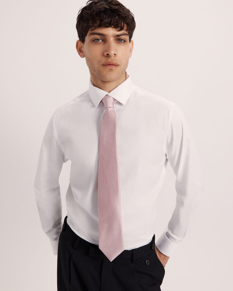 Two Tone Silk Tie in PINK