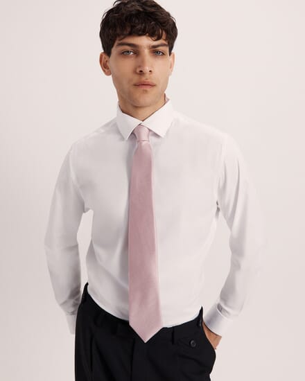 Two Tone Silk Tie in PINK