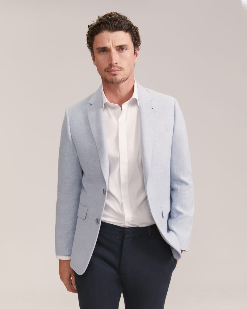 Duke Linen Item Jacket in BLUE