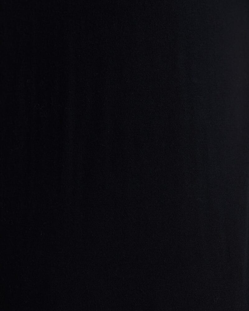 Miramar Cotton Wool Knit Polo in BLACK