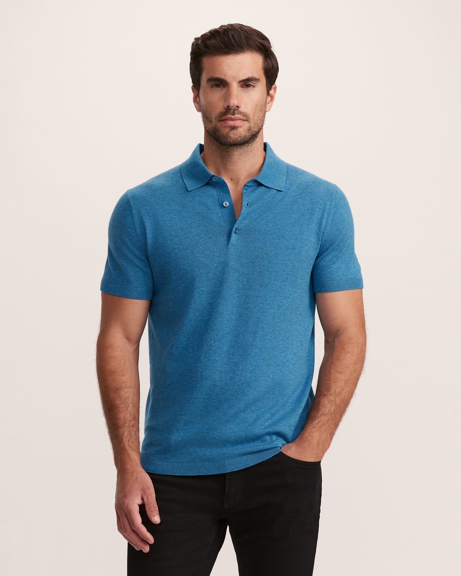 Miramar Cotton Wool Knit Polo