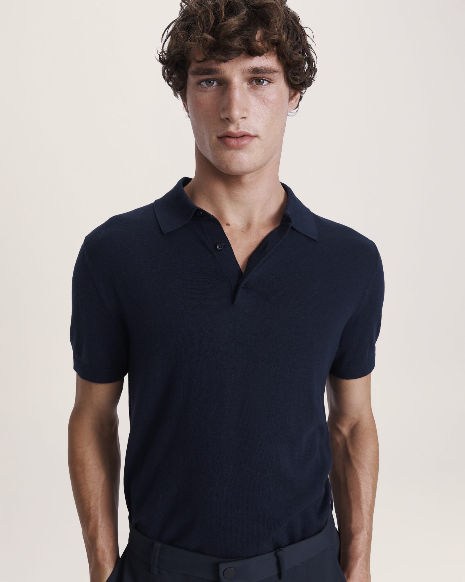 Miramar Cotton Wool Knit Polo